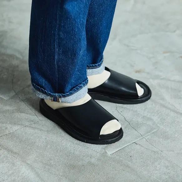レザー サンダル ルームシューズ